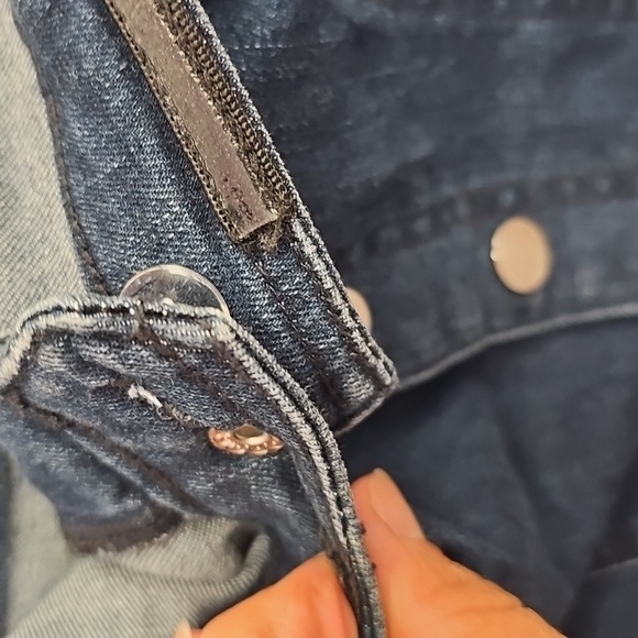 Guess, Strapless, Blue, Stretch, Denim, Jumpsuit, Vintage, 2000, Y2k, Festival - Picture 5 of 7